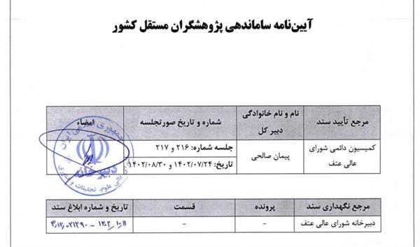 آیین‌نامه ساماندهی پژوهشگران مستقل کشور ابلاغ شد